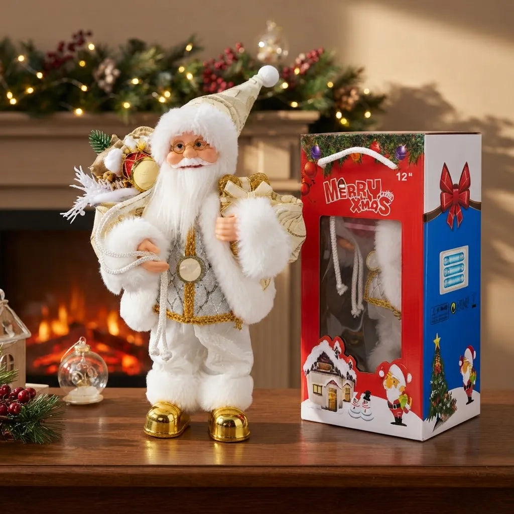 Muñeco Navideño Santa Claus 30cm Con Movimiento Y Sonido