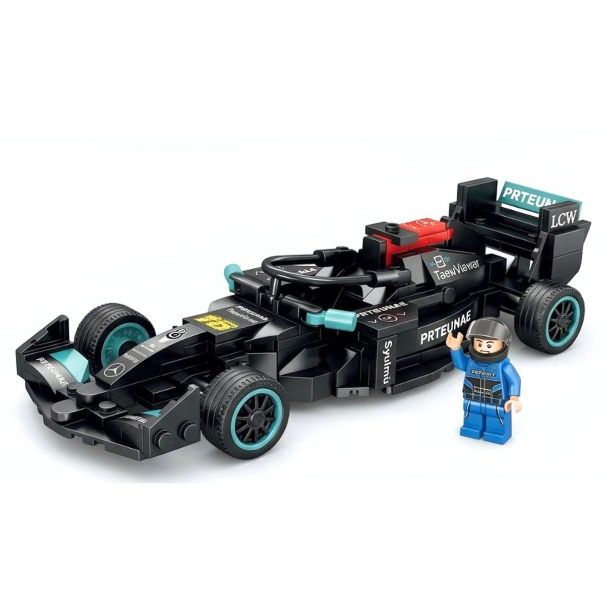 Carro De Carreras De Formula De 247 Fichas Bloques Armables