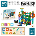 105 Bloques Fichas Magnéticas Piezas / Juguete De Construccion