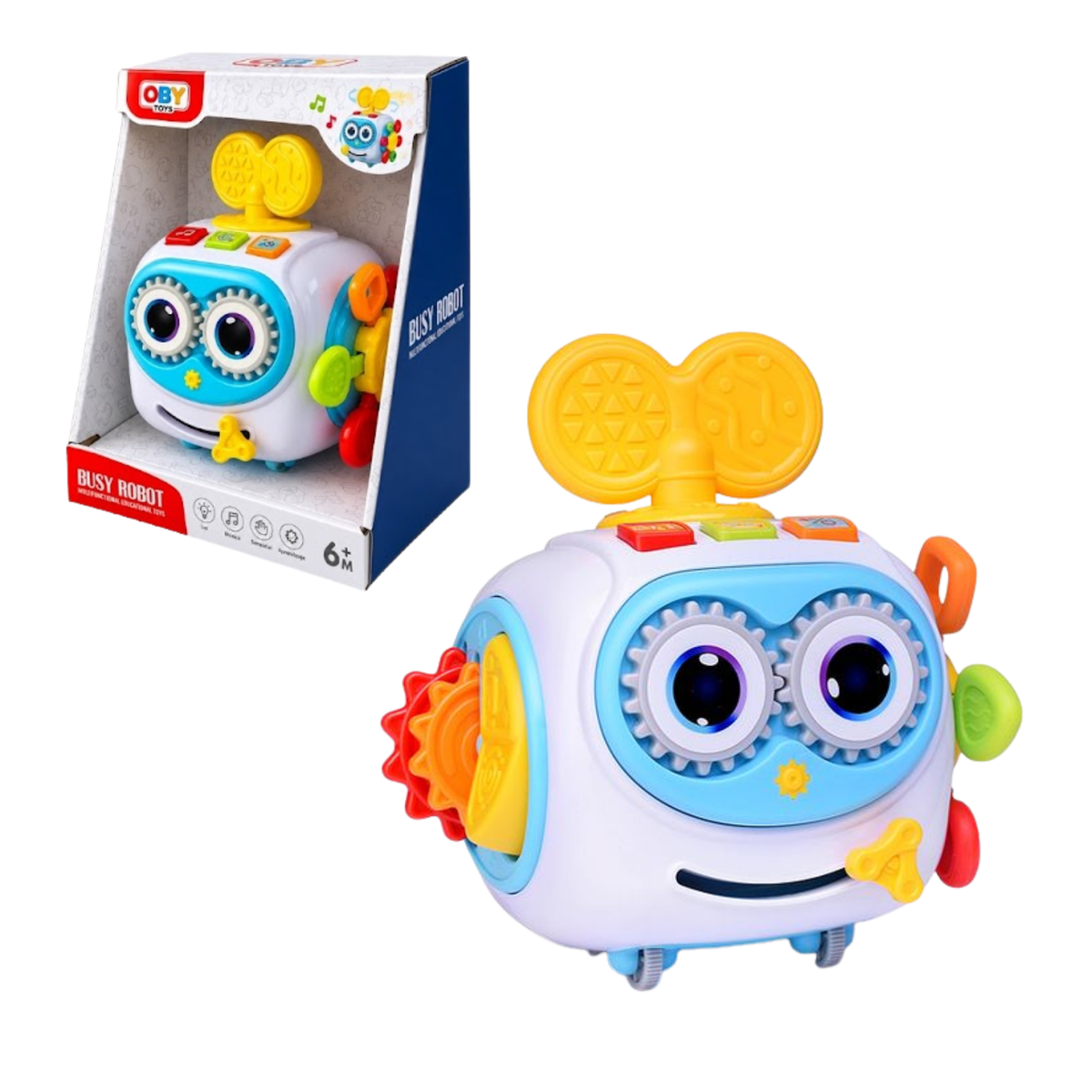 Cubo Robot Actividades Montessori Bebes 1-3 Años Musical