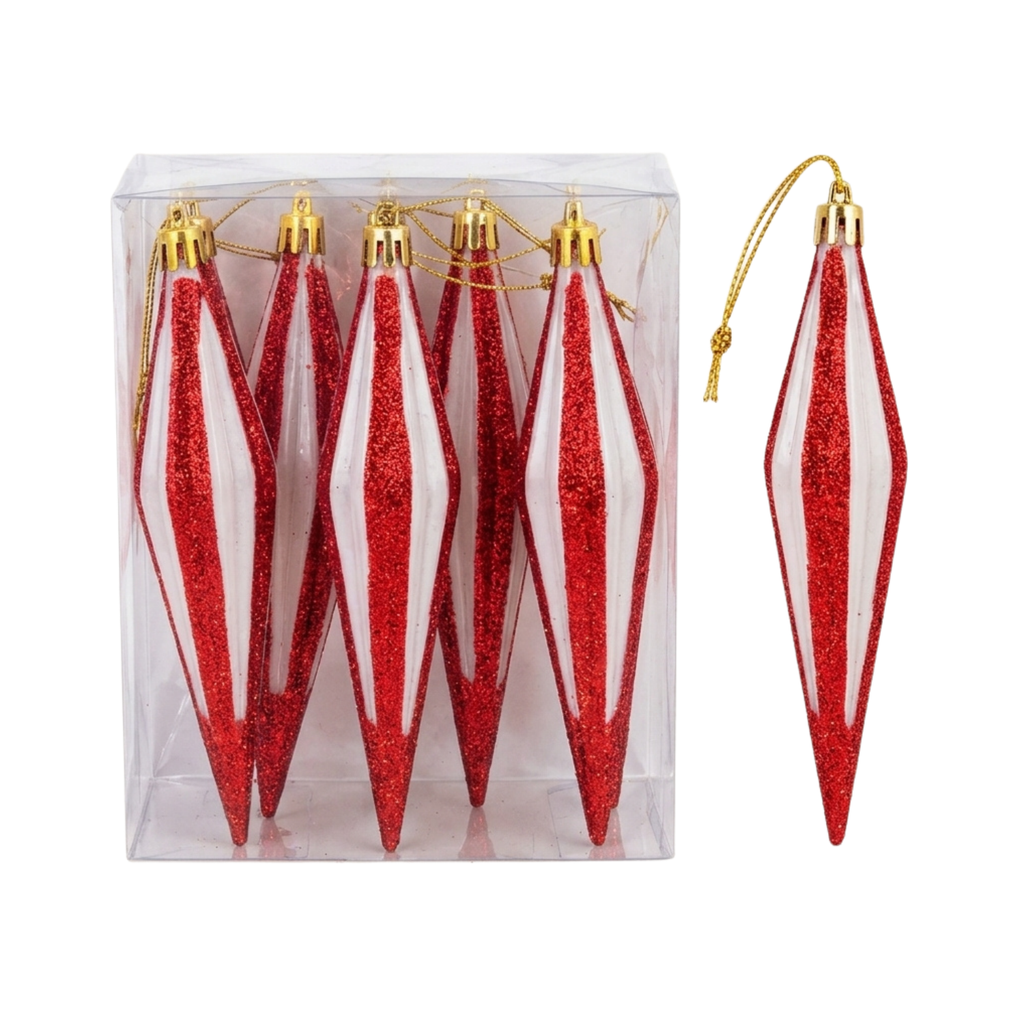 Adorno Navideño En Forma De Lágrima Para Colgar De 18cm X6
