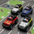 Juego De Camionetas 4x4 Policia De Impulso Set X4