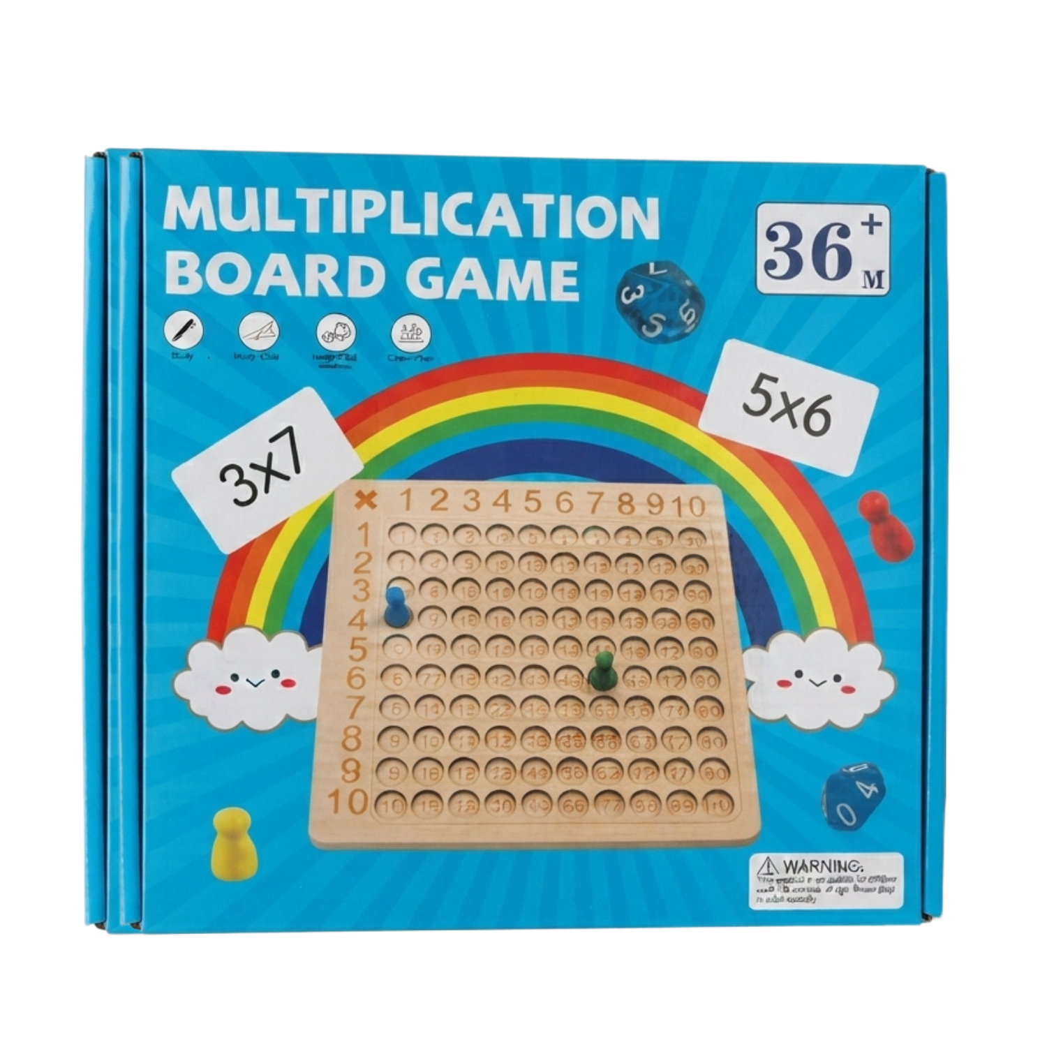 Tablero Didáctico de Multiplicación en Madera
