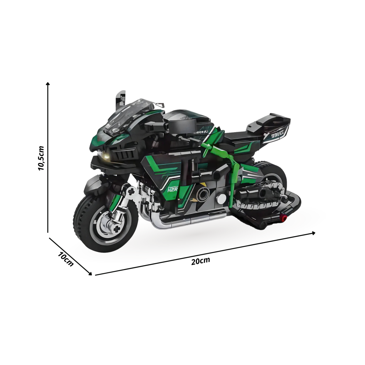 Motocicleta Deportiva Juego De Bloques 402 Fichas Para Armar