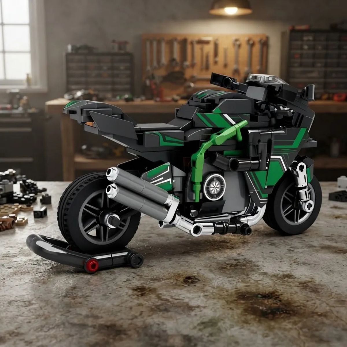 Motocicleta Deportiva Juego De Bloques 402 Fichas Para Armar