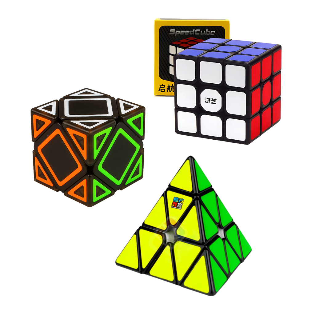 Kit Juegos Cubo Ruby Pack X3 Profesionales 3d Pirámide Cuadrado Estrella