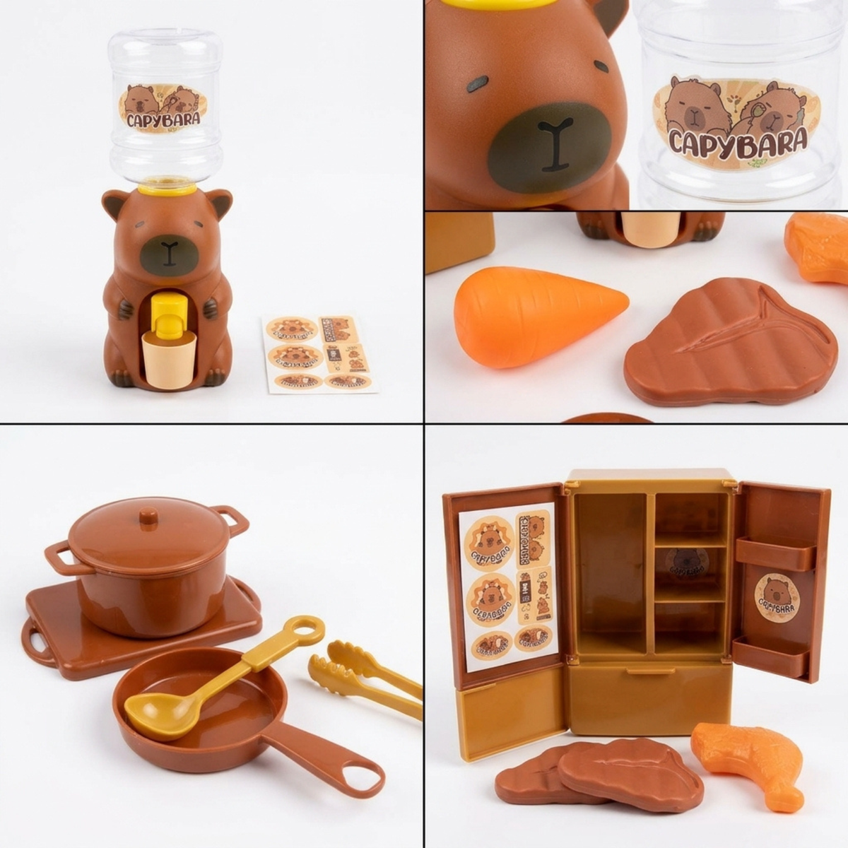 Kit Juego De Cocina Infantil De Capibara Juguete