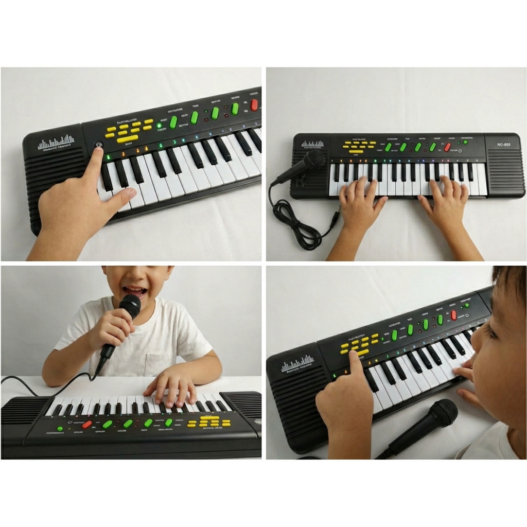 Teclado Musical Electrónico Infantil De 32 Teclas Micrófono