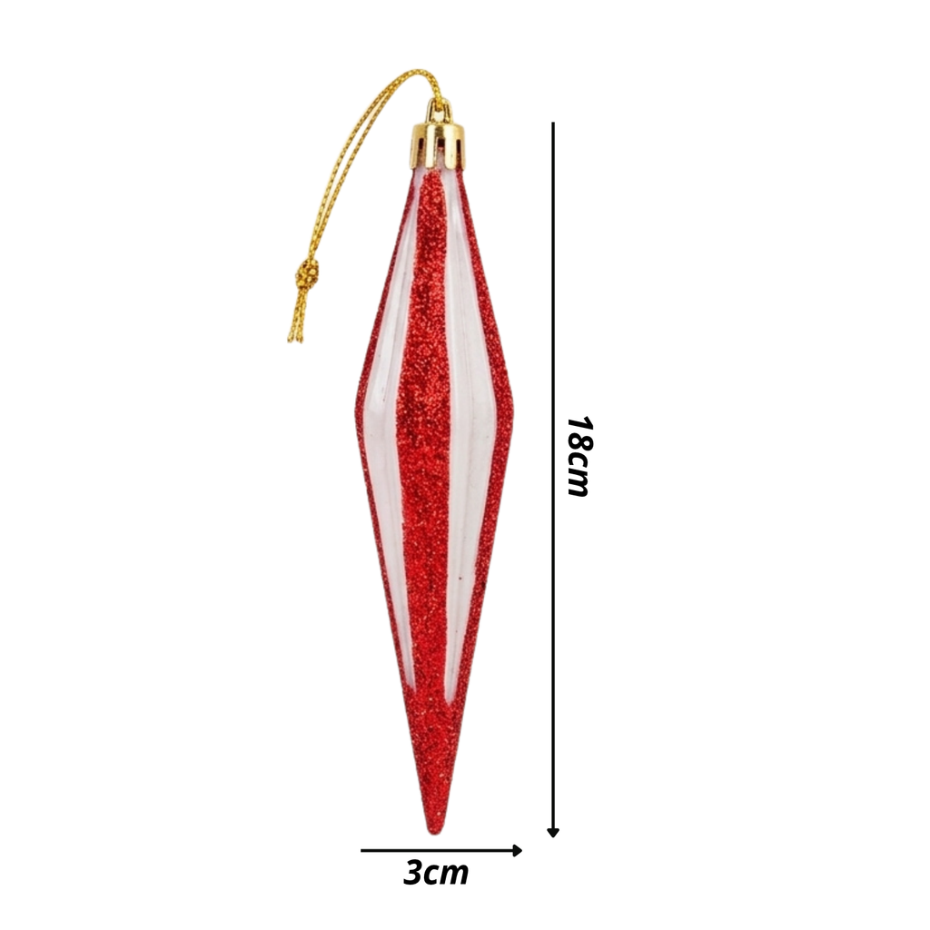 Adorno Navideño En Forma De Lágrima Para Colgar De 18cm X6