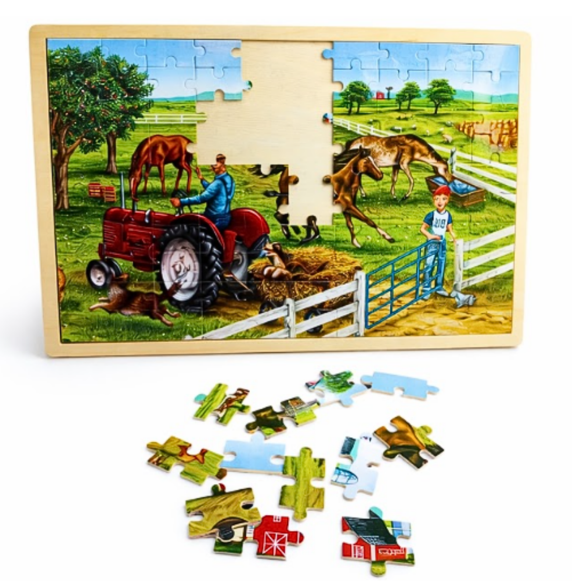 Rompecabezas Tractor 100 Piezas Para Niños