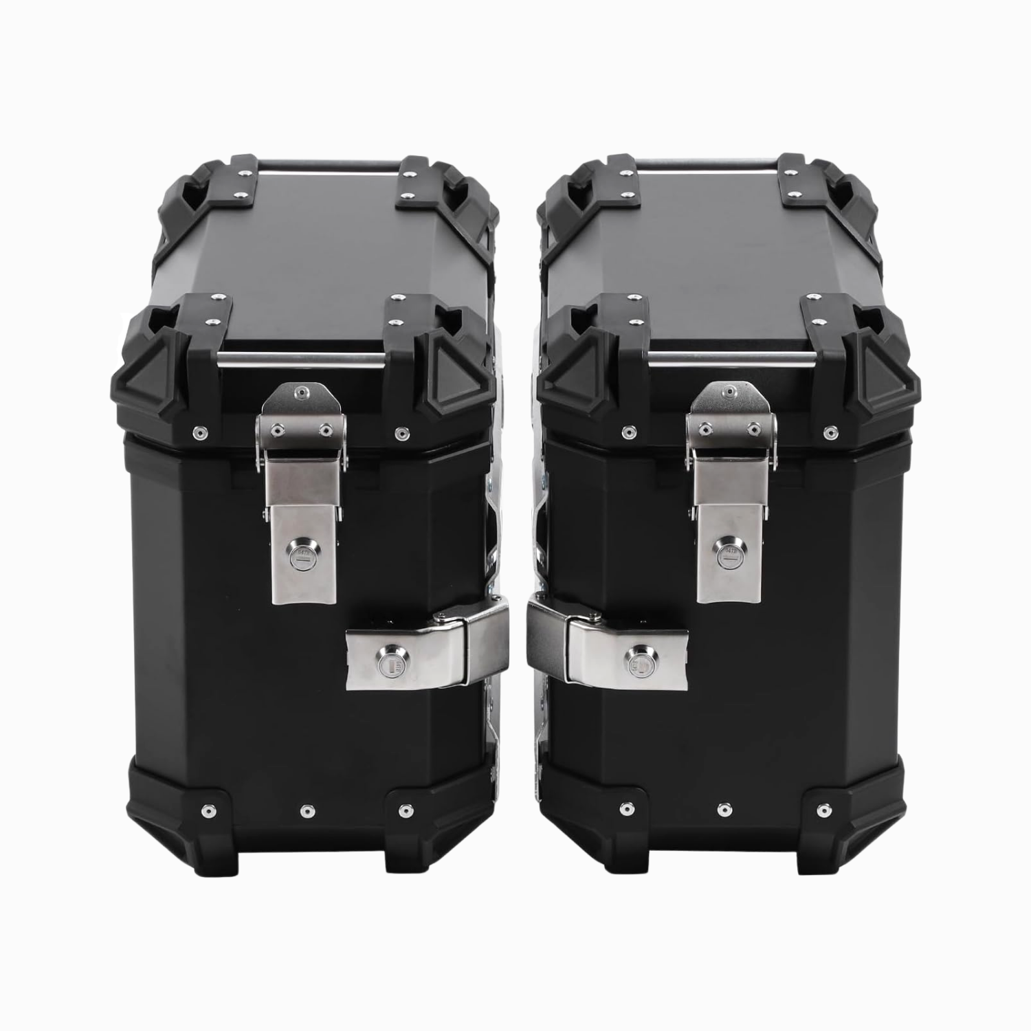 Maletero Lateral de Lujo Profesional MJW de 38 Litros Aluminio Negro