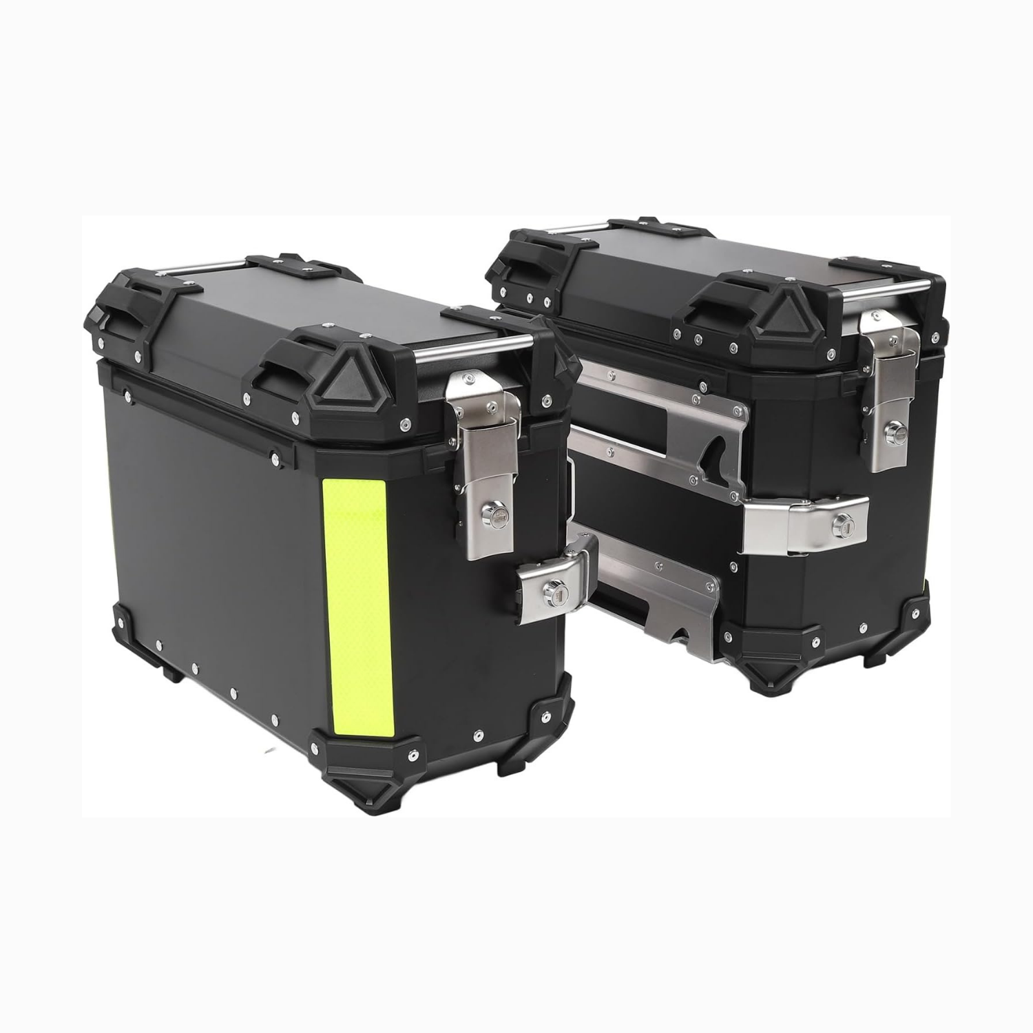 Maletero Lateral de Lujo Profesional MJW de 38 Litros Aluminio Negro