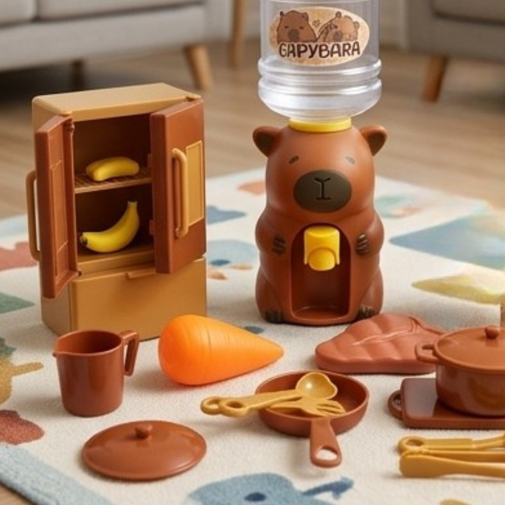 Kit Juego De Cocina Infantil De Capibara Juguete