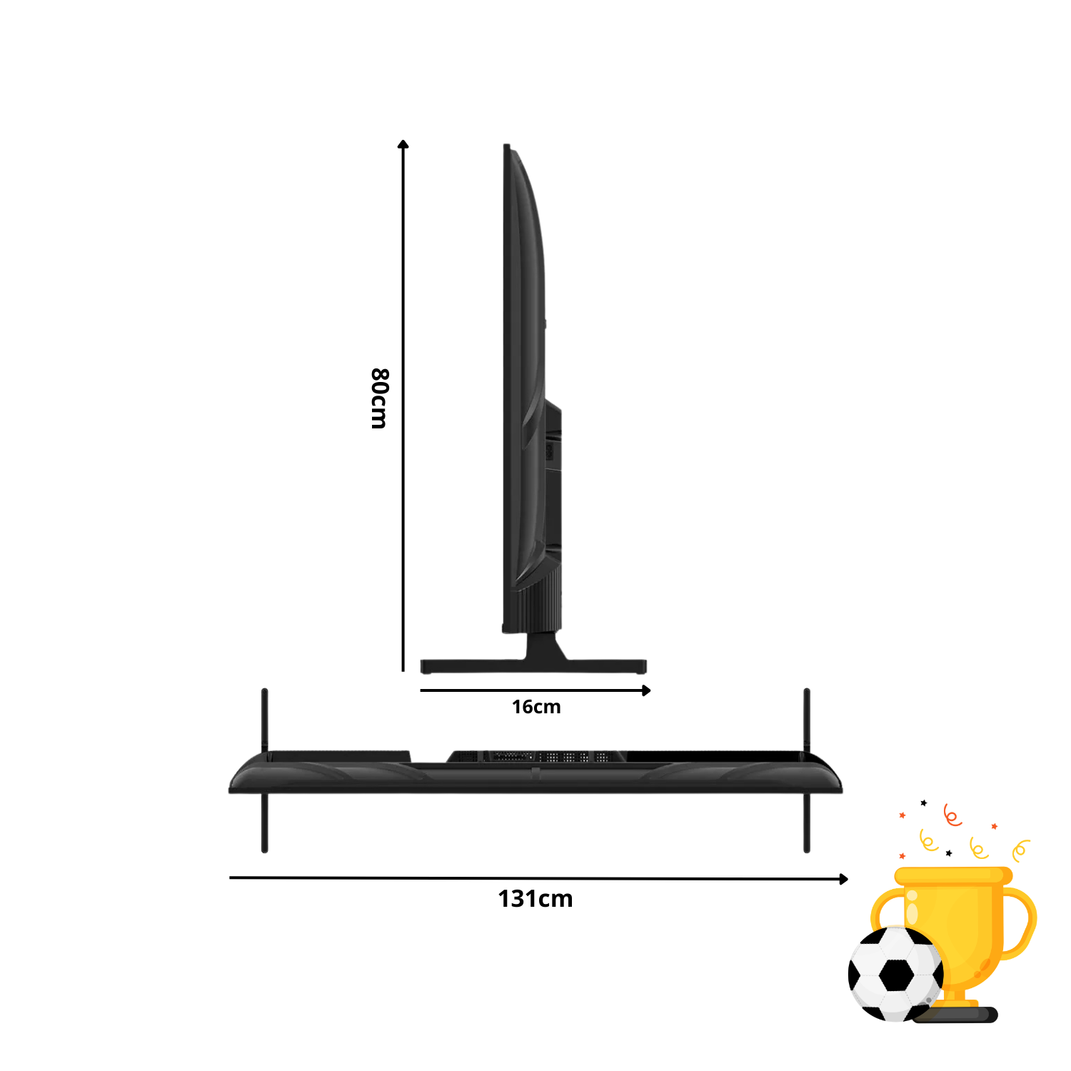 Televisor CAIXUN 55 pulgadas LED UHD 4K Smart TV C55KAUG