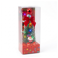 Arbol De Navidad Mini Con Papa Noel Y Luces Led Decorativas