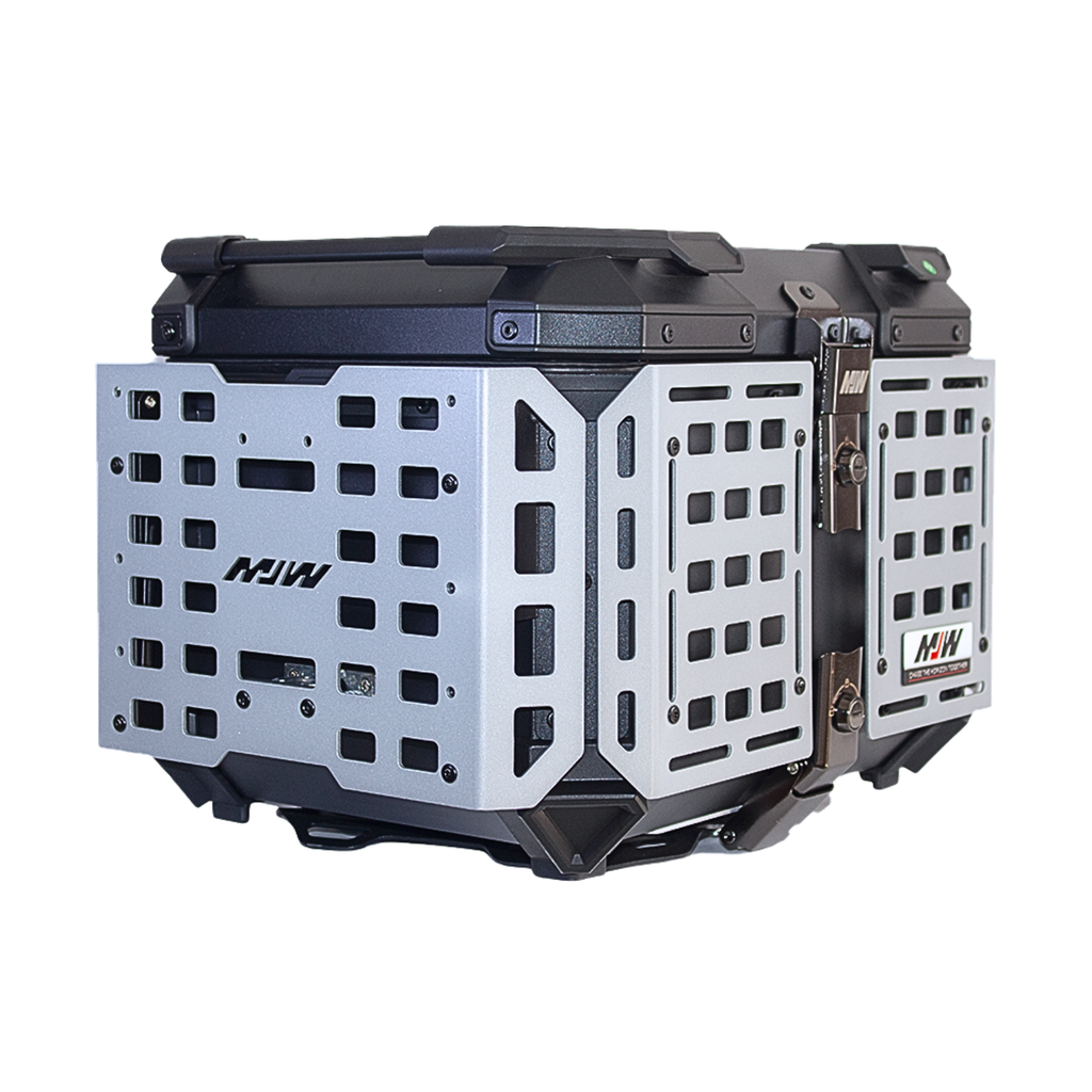 Maletero MJW Profesional 45 Litros Aluminio Blindado Negro Plata