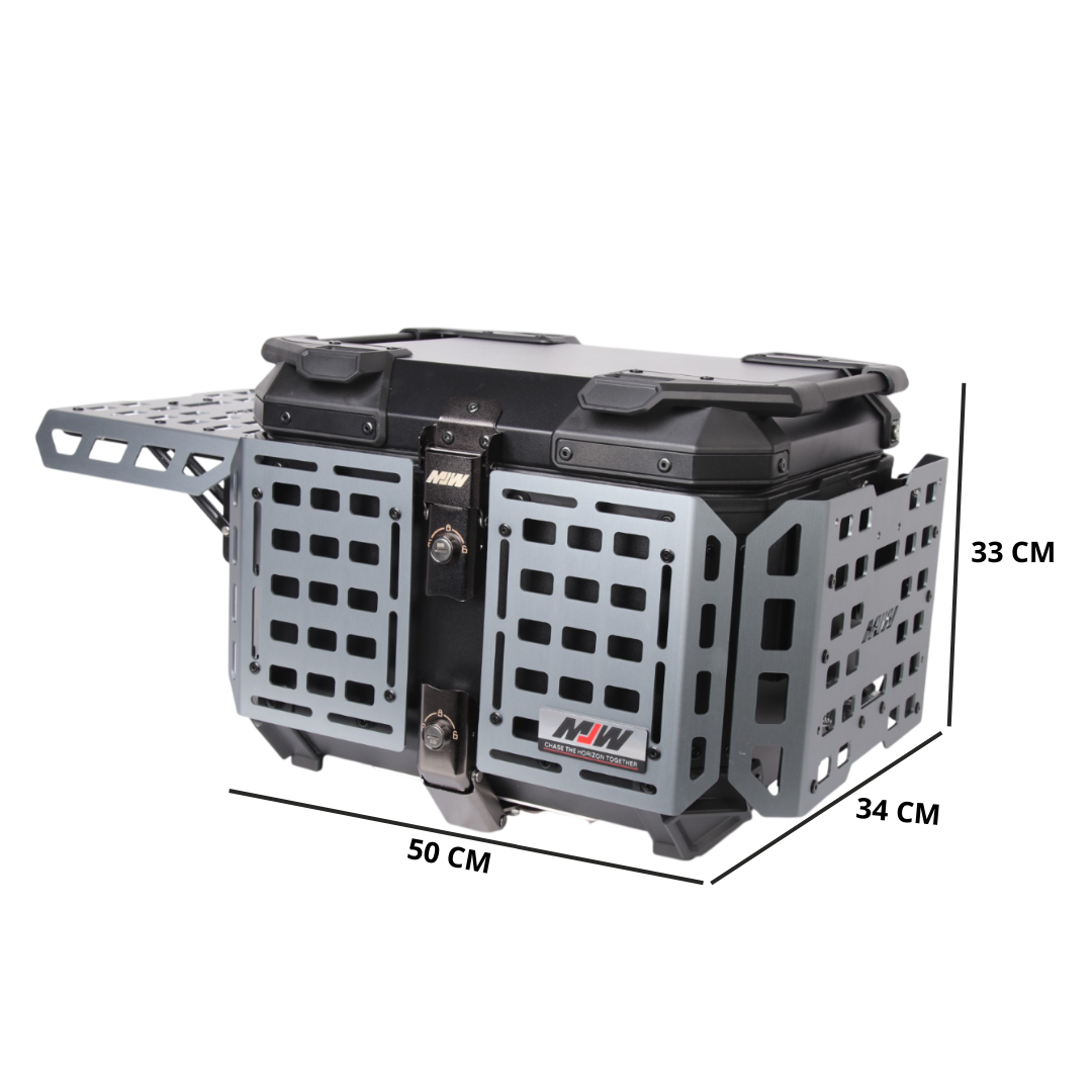 Maletero Profesional MJW 45 Litros Aluminio Blindado Negro Titanio