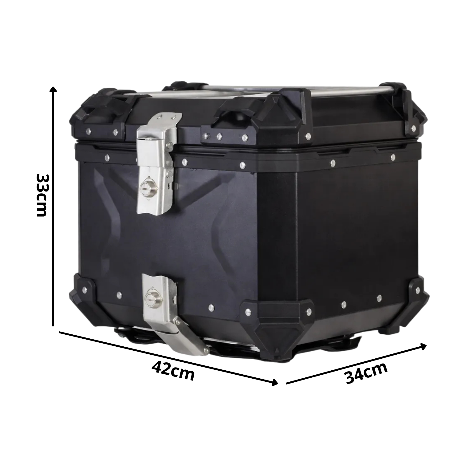Maletero Premium Mjw 45 Litros Aluminio Mate