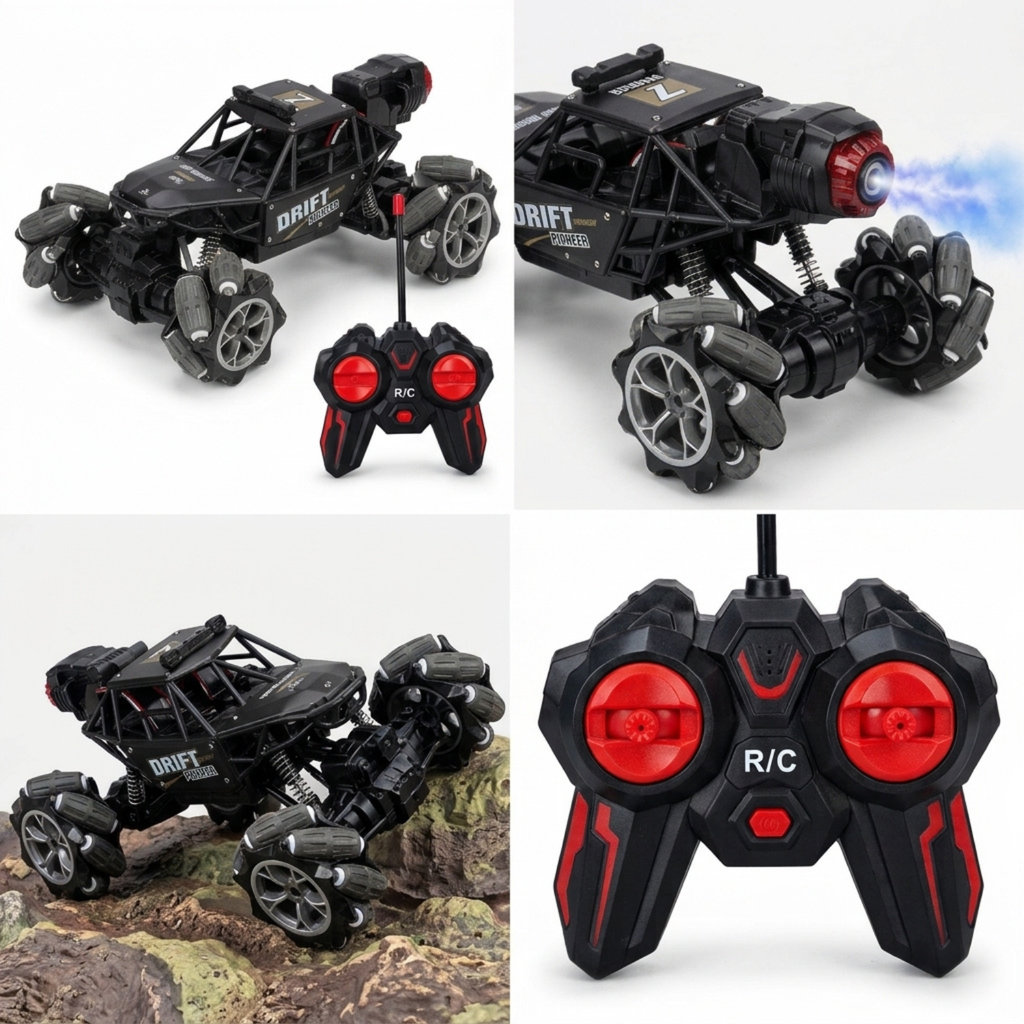Carro A Control Remoto Buggy 4x4 Ruedas Drift Y Efecto Humo