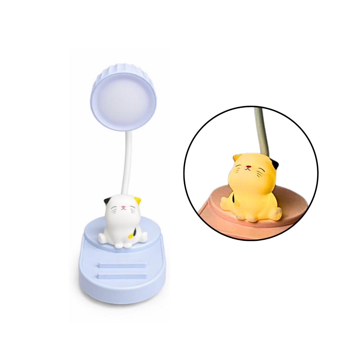 Lámpara Modelo Gatito Recargable Multifuncional