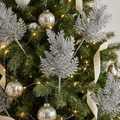 Flor Navideña De 27cm Para Árbol De Navidad Pin Navideño