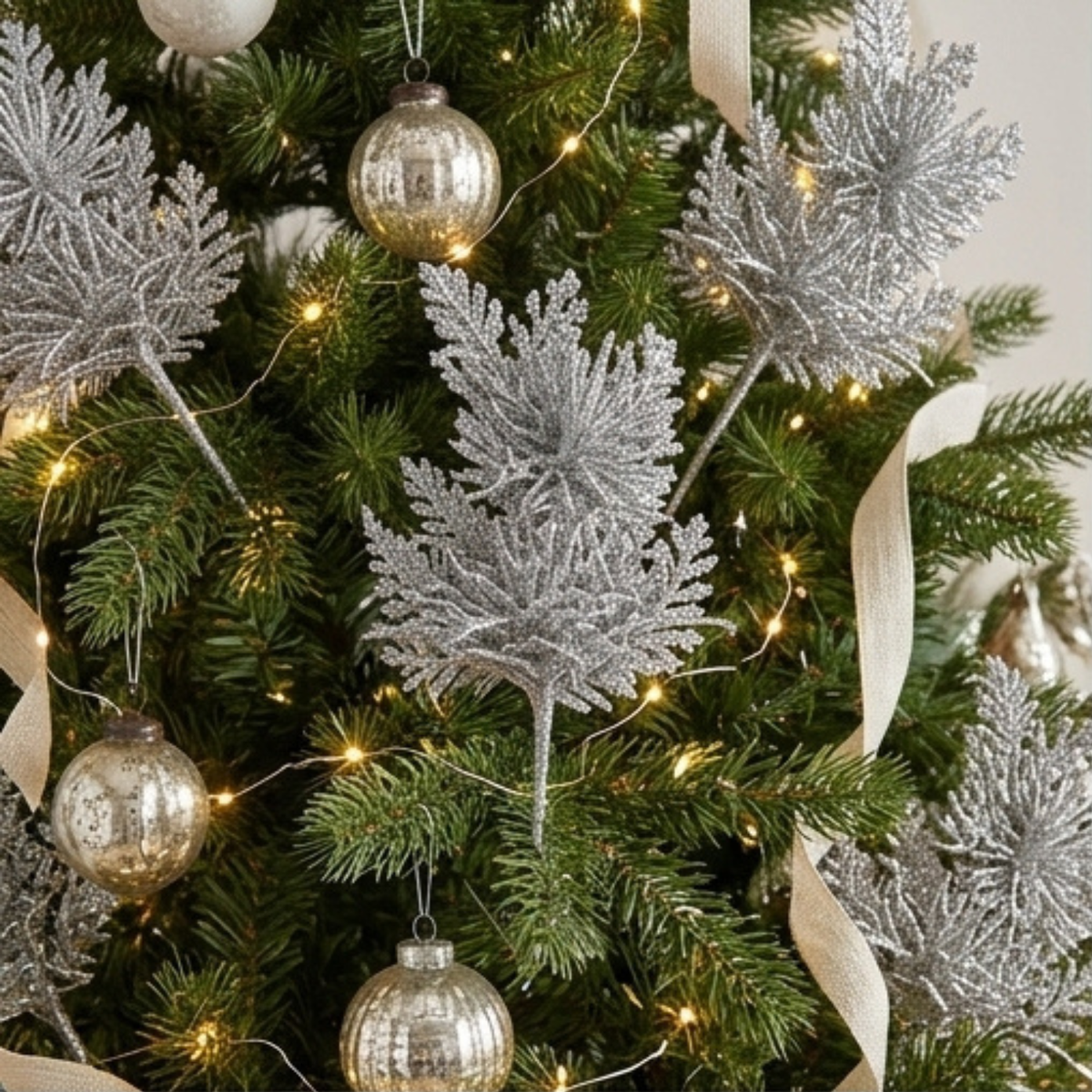 Flor Navideña De 27cm Para Árbol De Navidad Pin Navideño