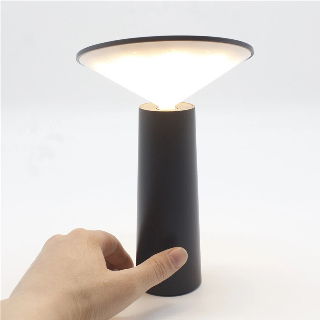 Lámpara de Mesa Táctil Regulable Blanco,Luz Nocturna para Dormitorio