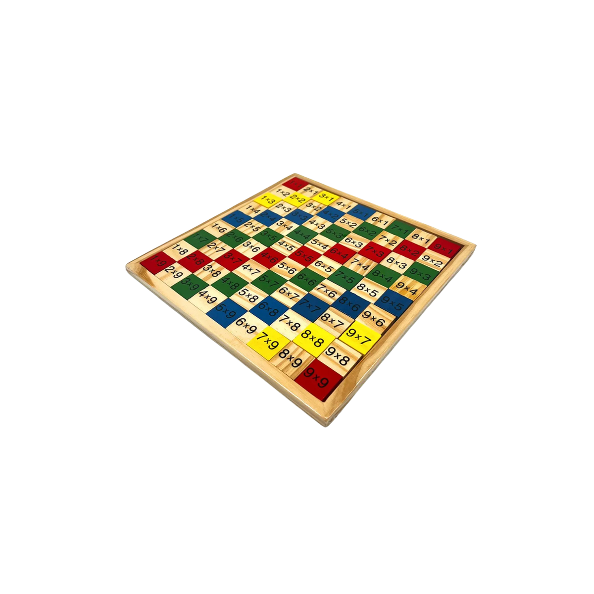 Tablero Didáctico de Madera Para Tablas de Multiplicar
