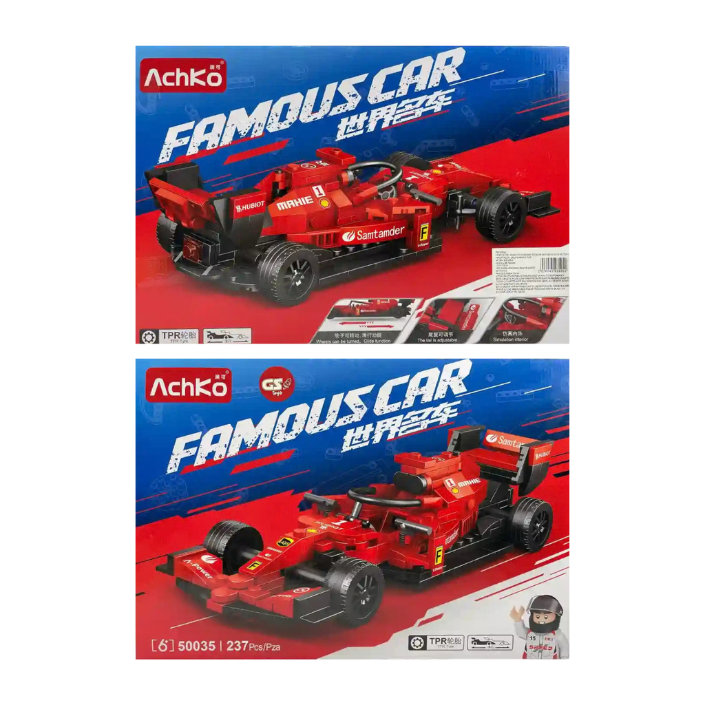 237 Fichas Bloques Para Armar Auto De Carreras