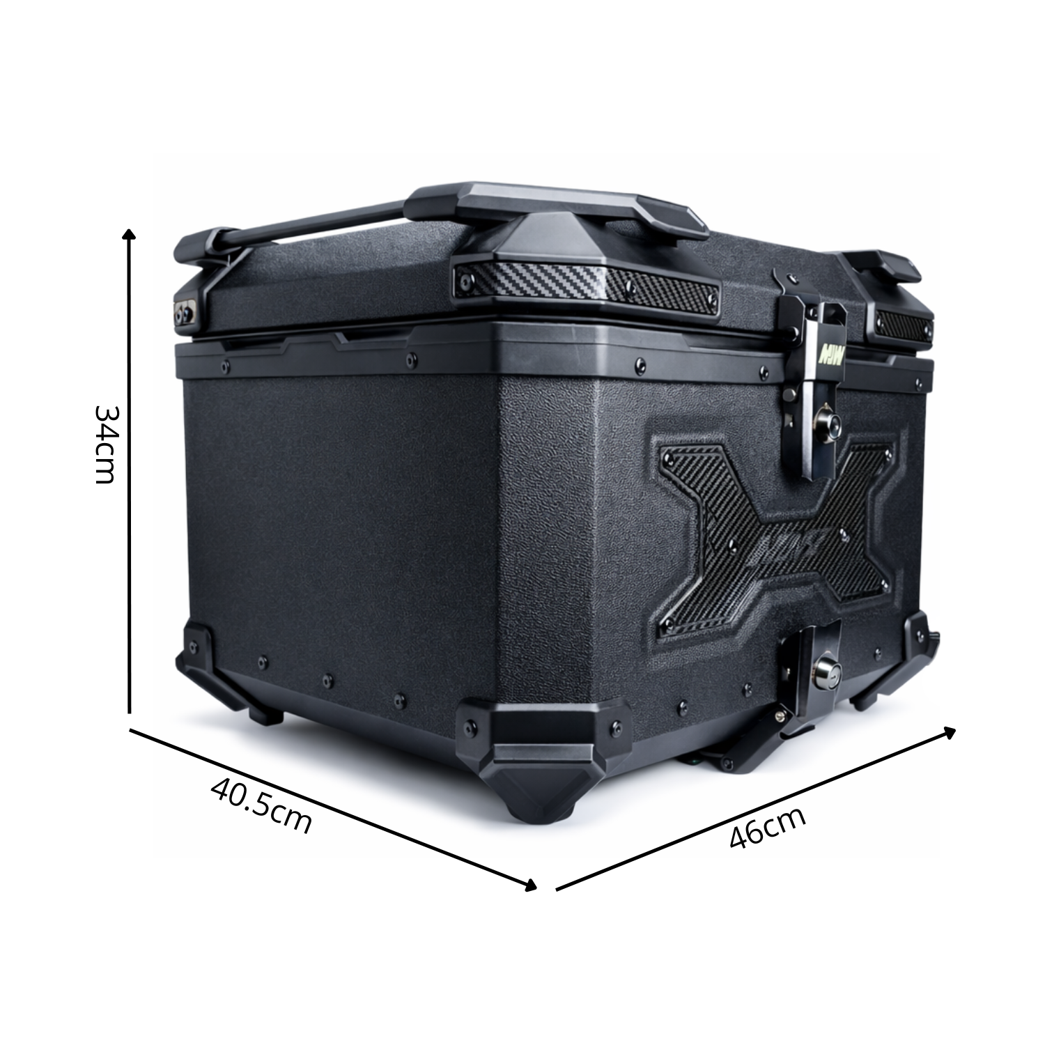 Maletero Premium 55 Litros Aluminio MJW Mate Texturizado