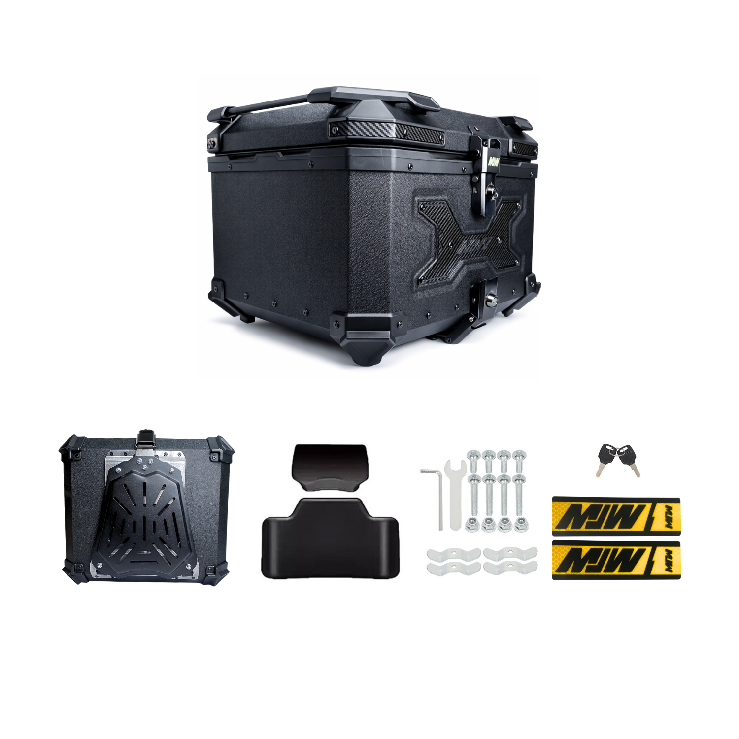 Maletero Premium 55 Litros Aluminio MJW Mate Texturizado