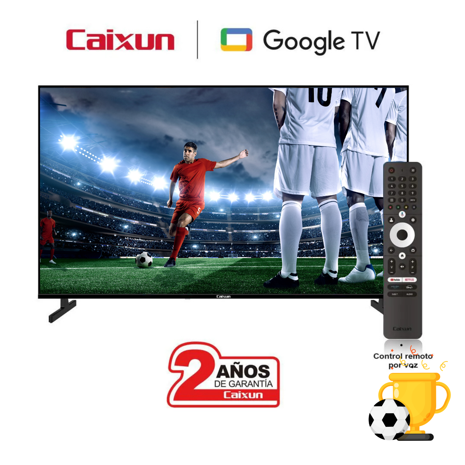 Televisor CAIXUN 55 pulgadas LED UHD 4K Smart TV C55KAUG
