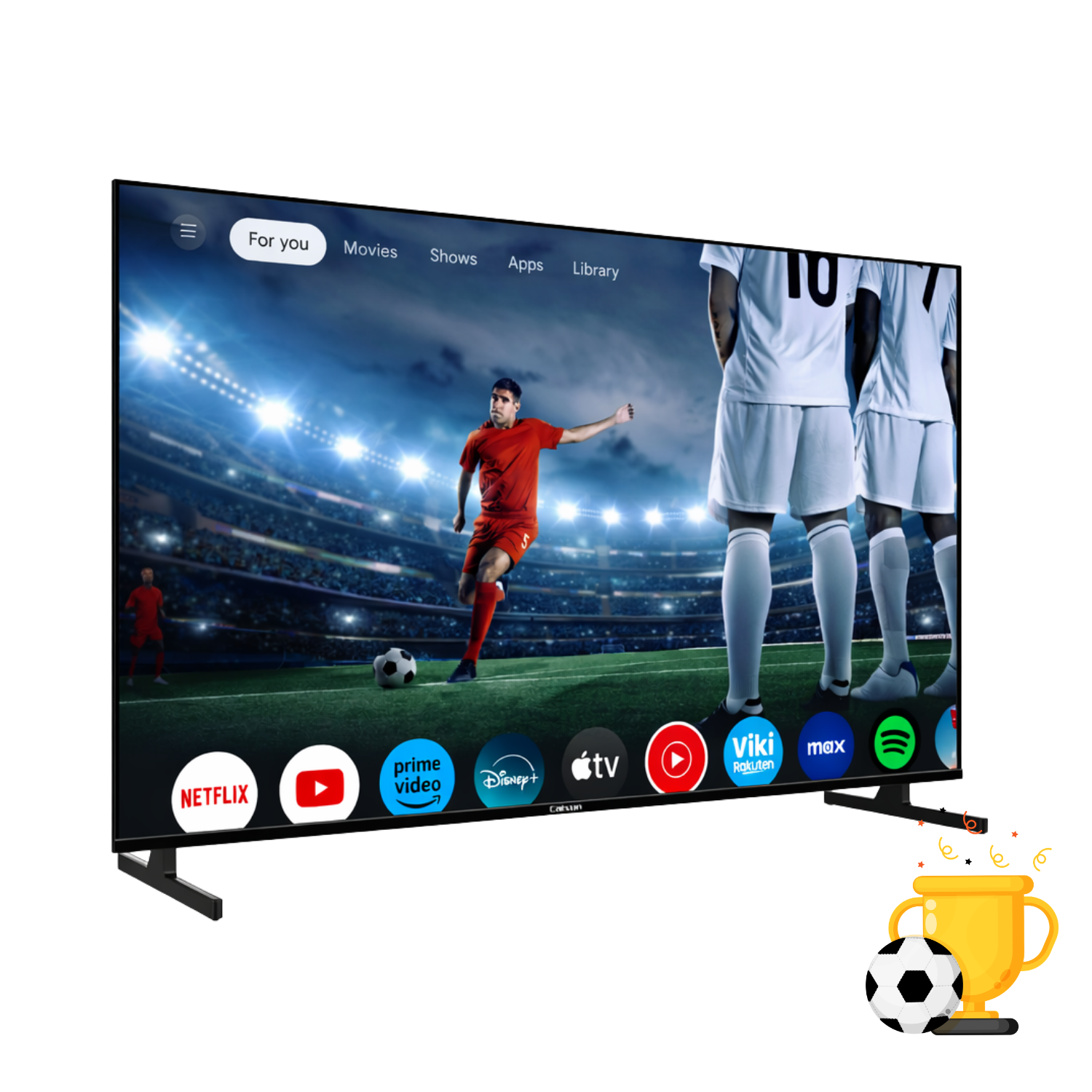 Televisor CAIXUN 55 pulgadas LED UHD 4K Smart TV C55KAUG