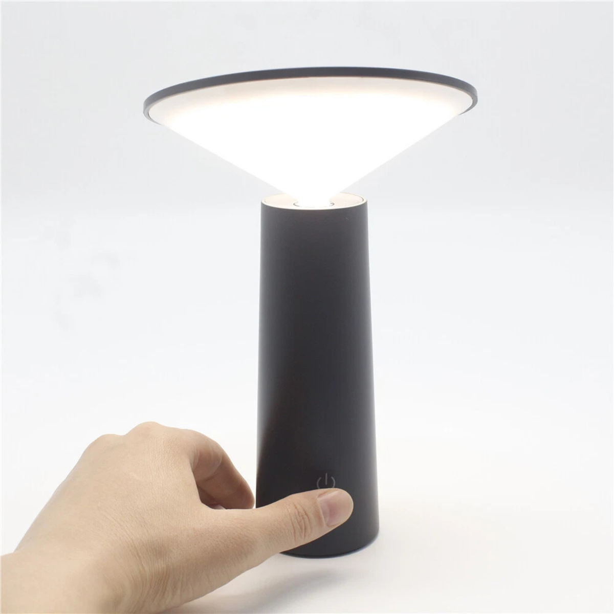 Lámpara de Mesa Táctil Regulable Blanco,Luz Nocturna para Dormitorio