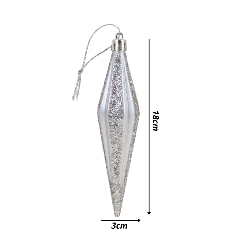 Adorno Navideño En Forma De Lágrima Para Colgar De 18cm X6