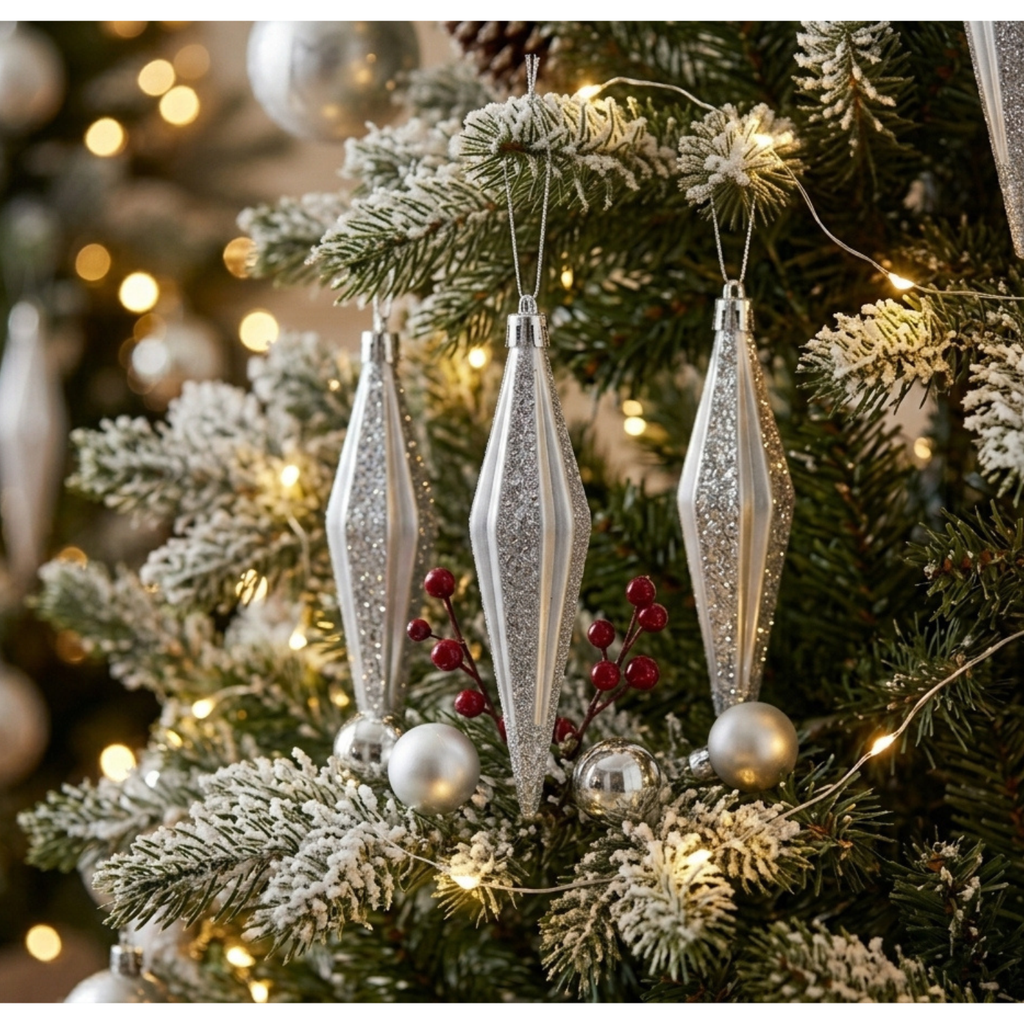 Adorno Navideño En Forma De Lágrima Para Colgar De 18cm X6