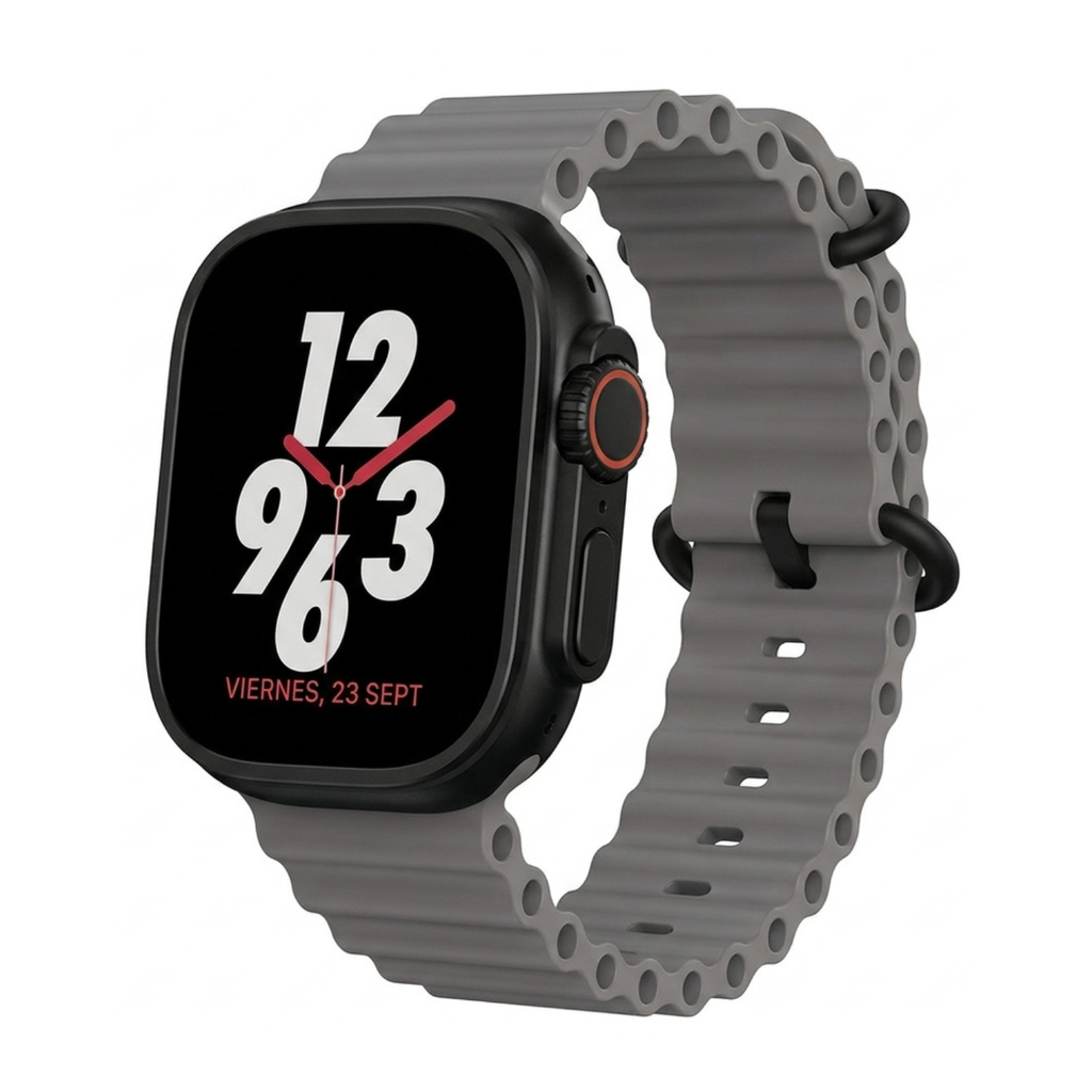 Combo Reloj inteligente y Audífonos + 7 Correas Y Estuche Naranja