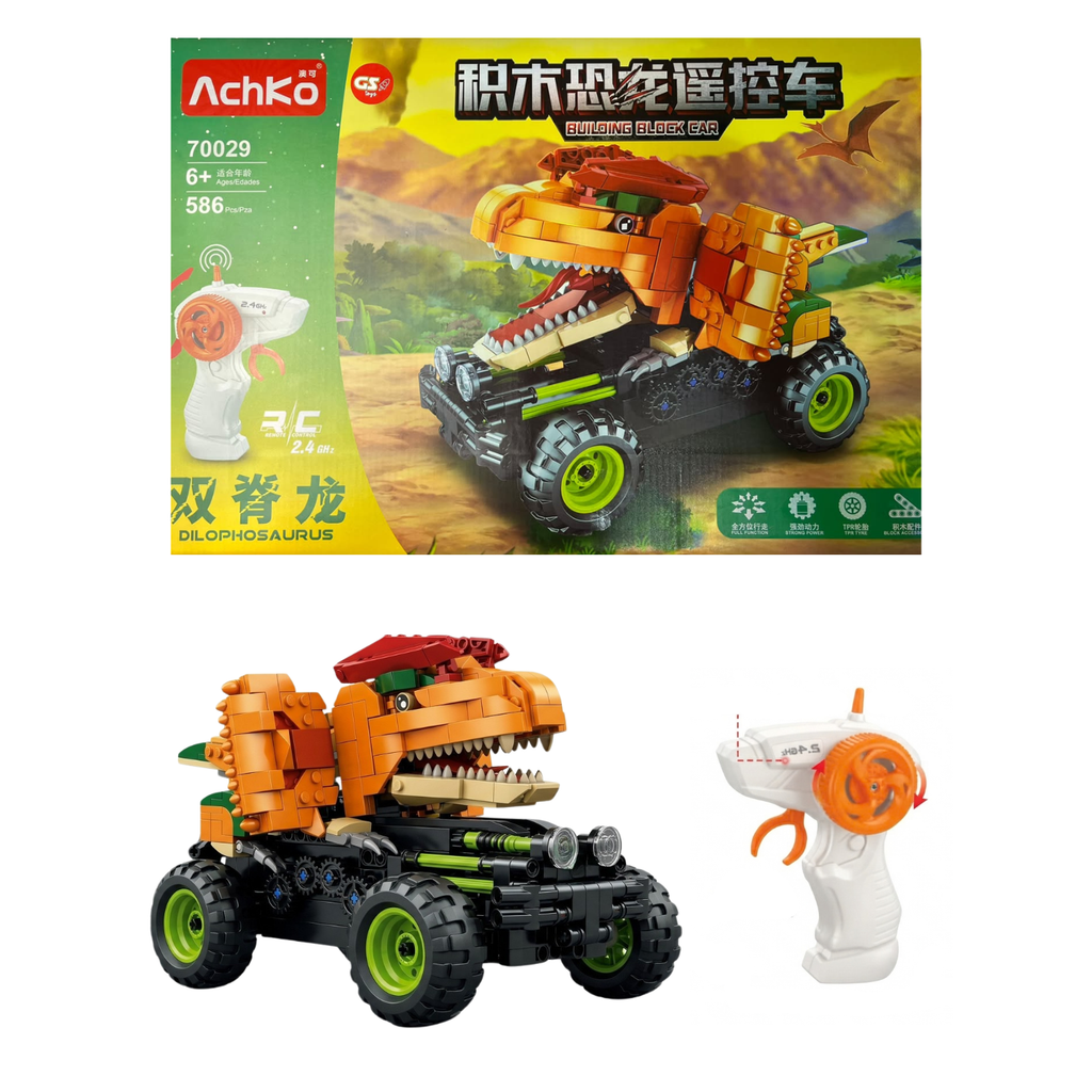 Carro A Control Remoto Armable Dinosaurio De 586 Piezas