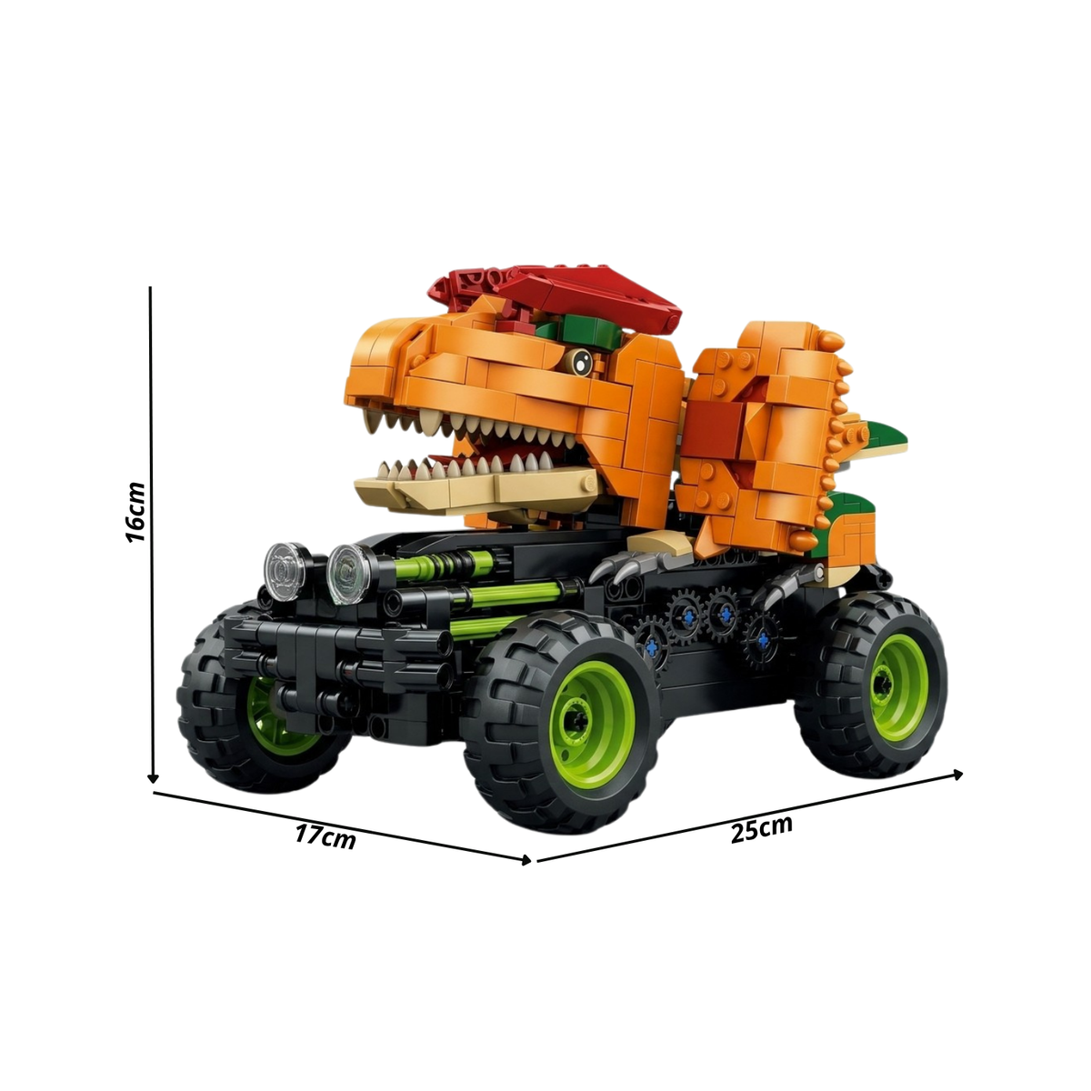 Carro A Control Remoto Armable Dinosaurio De 586 Piezas