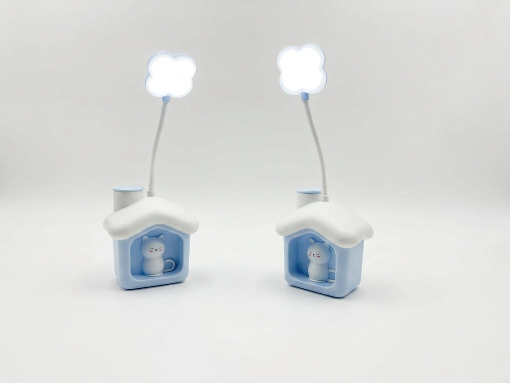 Lampara Led De Mesa Casita 3 en 1
