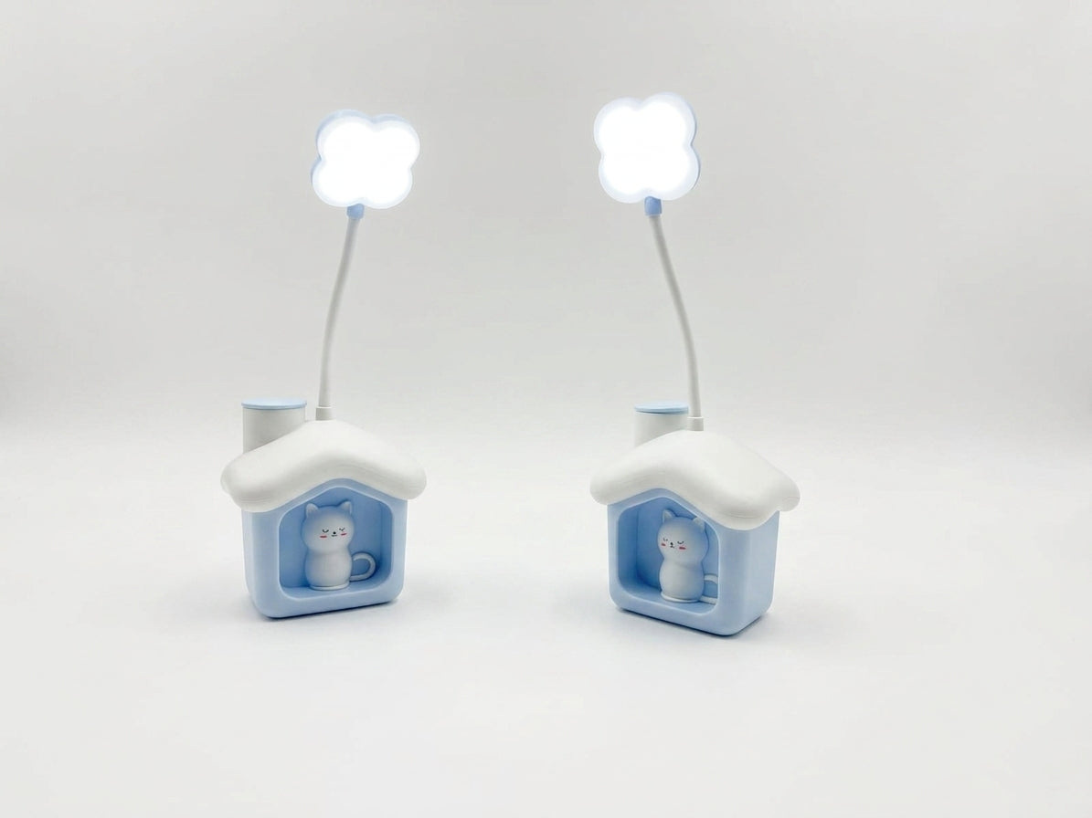 Lampara Led De Mesa Casita 3 en 1