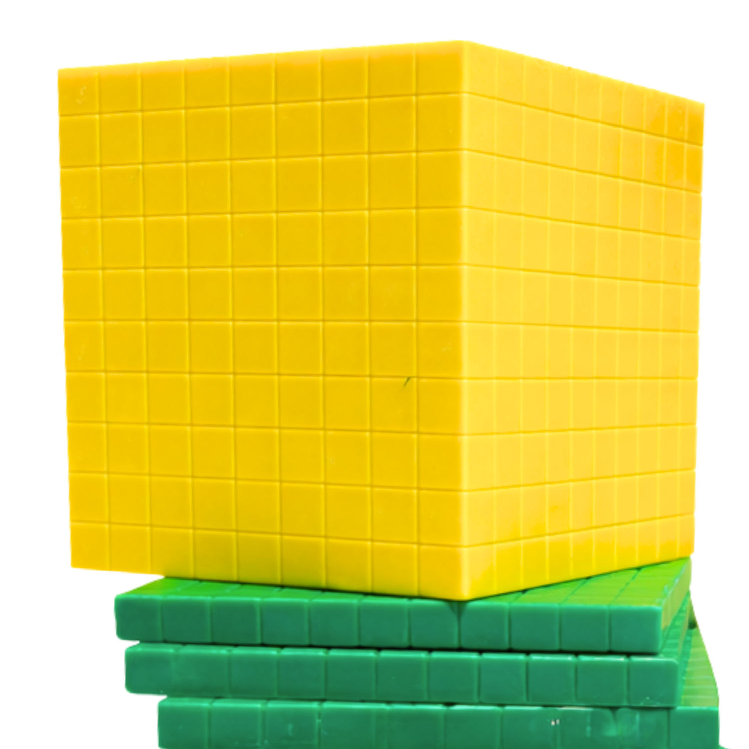 Juego De Cubos Matemáticos Base De 10 Bloques De Plástico