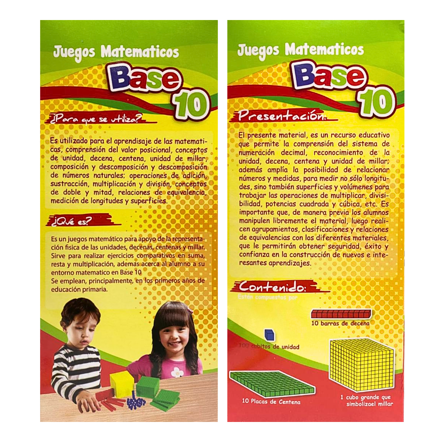 Juego De Cubos Matemáticos Base De 10 Bloques De Plástico