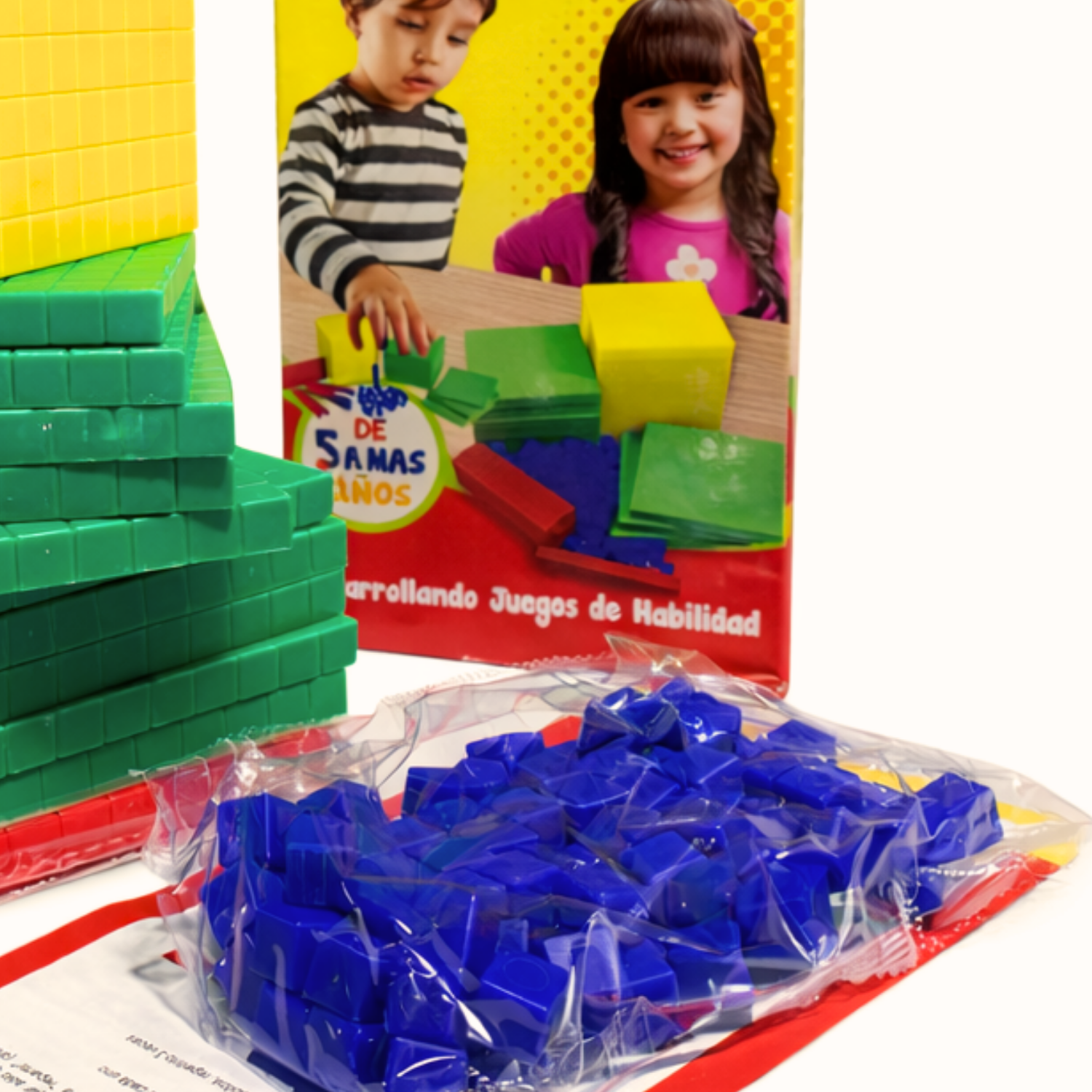 Juego De Cubos Matemáticos Base De 10 Bloques De Plástico