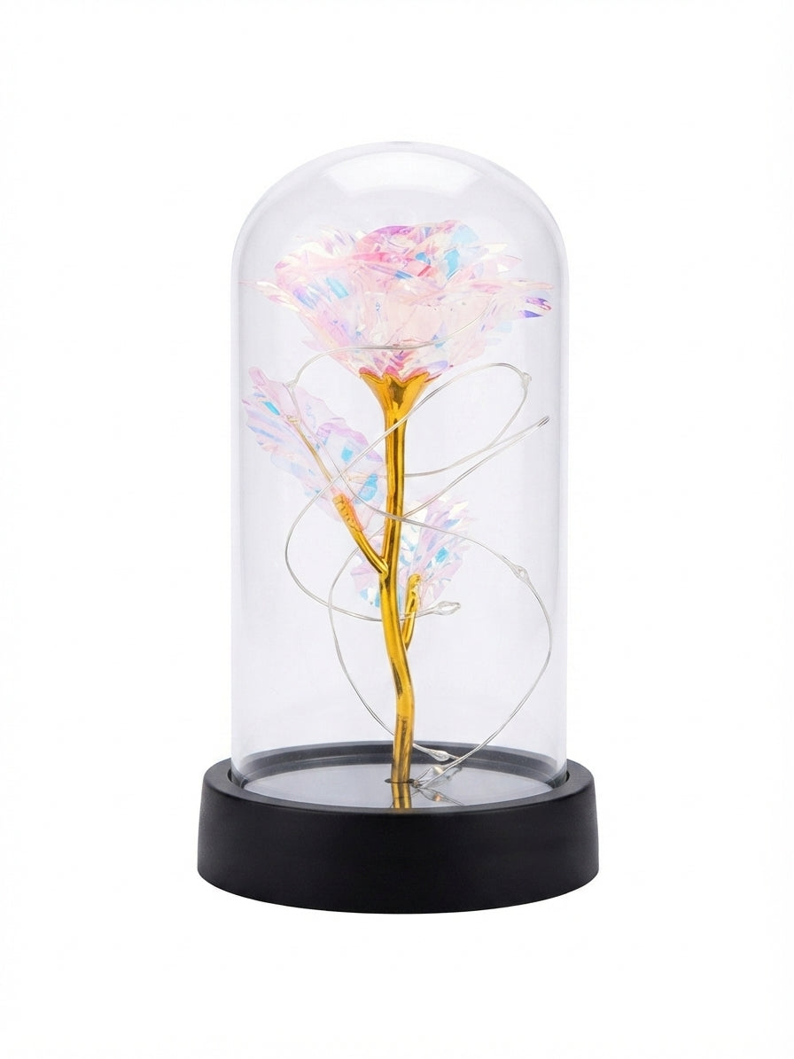 Flor Eterna Con Luz Led En Cúpula - Edición Aurora