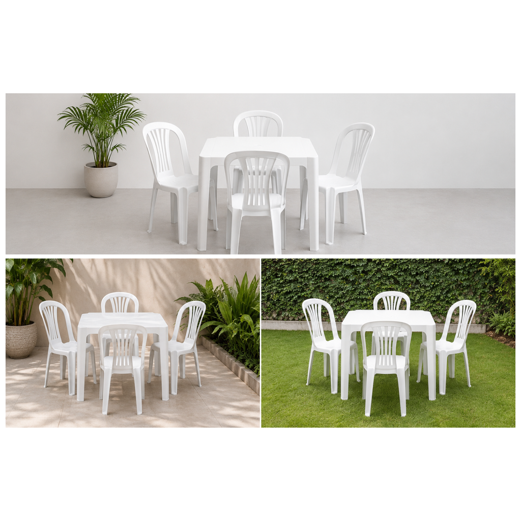 Combo De Sillas Plásticas X4 Unidades