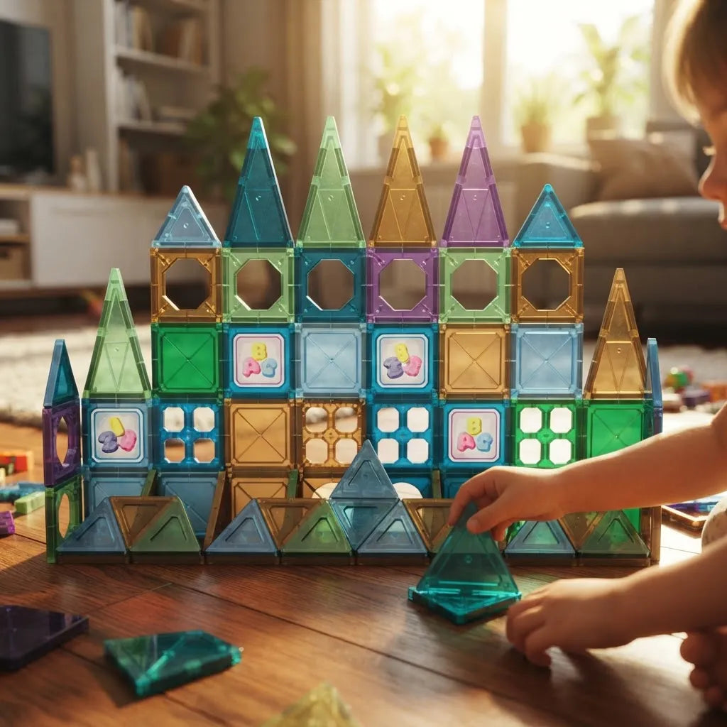 Bloques Magnéticos Fichas De Construcción Infantil 71 Piezas