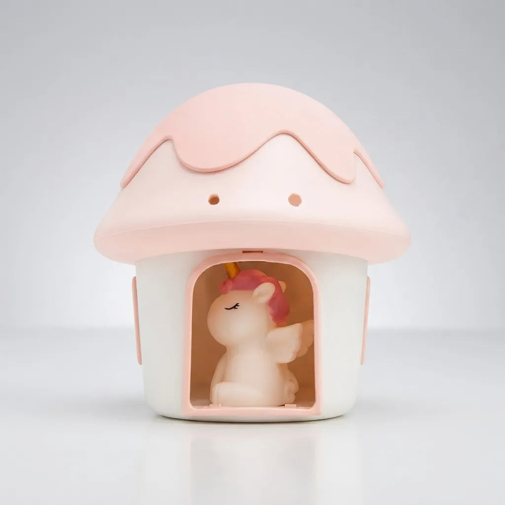 Lámpara De Mesa diseño Casa Unicornio Estrellas Para Niñas
