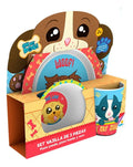 Set Vajilla Infantil Ronda Melamina Para Niños X 3 Piezas