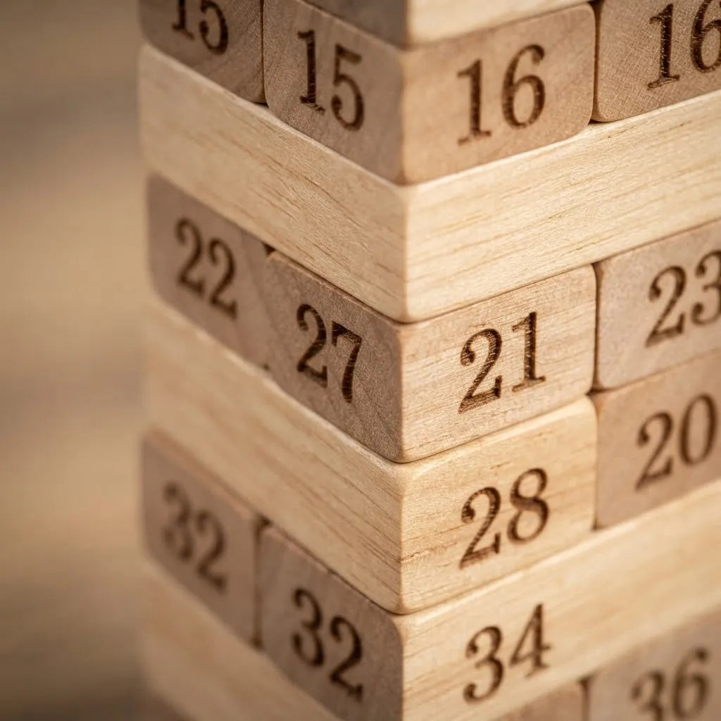 Juego Jenga De Madera Didáctico Grande 54 Piezas
